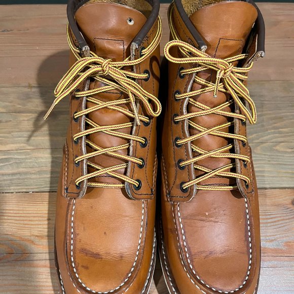 Red Wing 6 Inch Traction Tread Moc Toe Boots -- 10875 -- Made in the USA - Picture 3 of 10